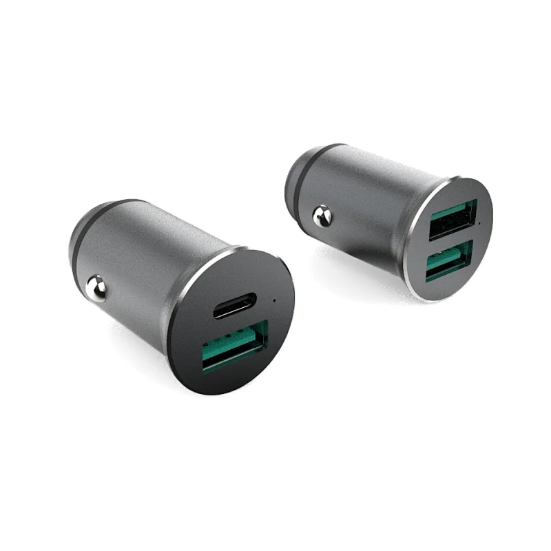 Dual Output Fast Aluminum Car Charger