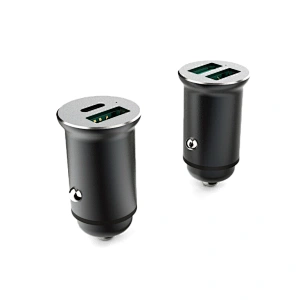 Cargador de coche de aluminio rápido de doble salida