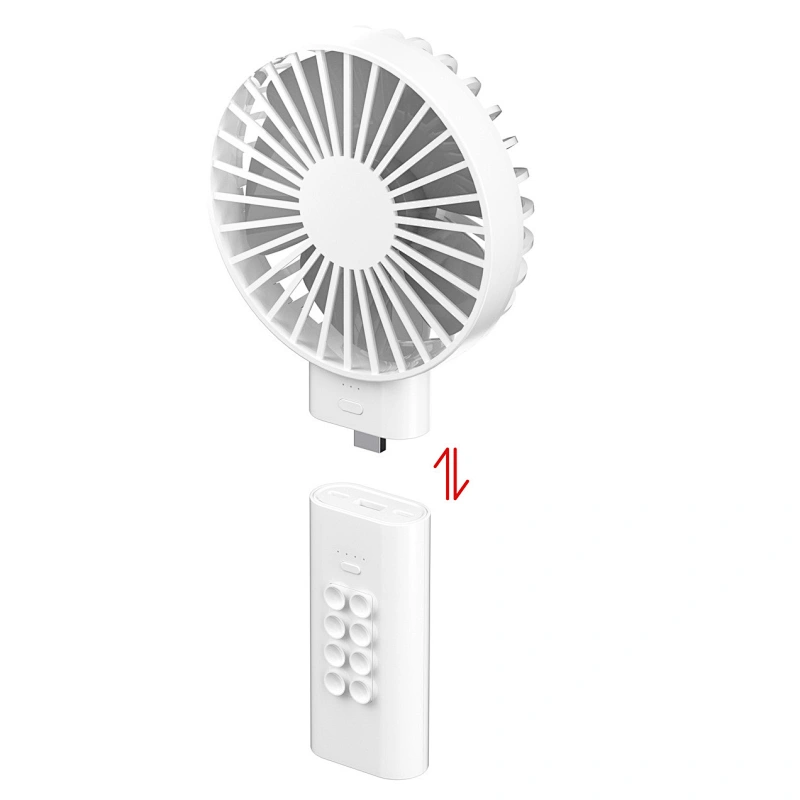 Banco de potencia con ventosa PD + QC de 10000 mAh + ventilador USB opcional