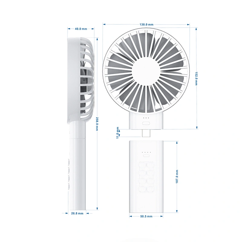 Banco de potencia con ventosa PD + QC de 10000 mAh + ventilador USB opcional