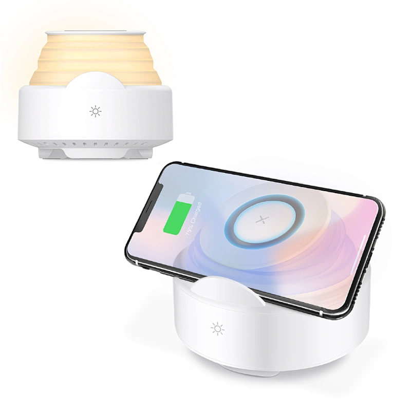Chargeur sans fil multifonction avec haut-parleur et veilleuse