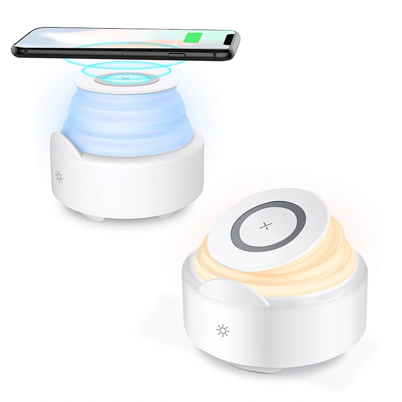 Chargeur sans fil multifonction avec haut-parleur et veilleuse