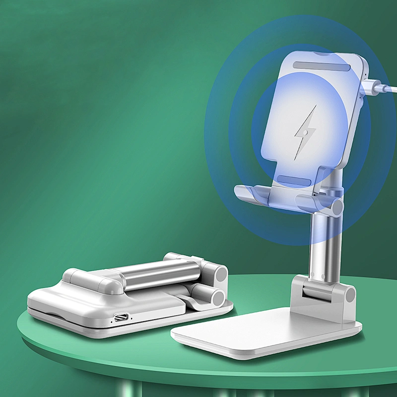 Chargeur sans fil rapide pliable 10W Support de téléphone en métal