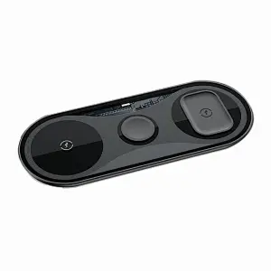 Base de carga inalámbrica Clear-X Fast de 15 W 3 en 1