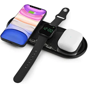 Clear-X Fast 15W 3-in-1 Wireless Charging Pad