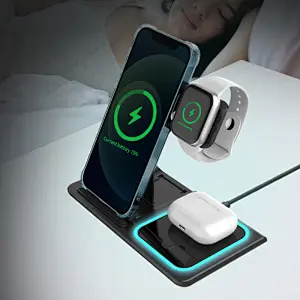 Foldable 3-in-1 Fast 15W Wireless Charger