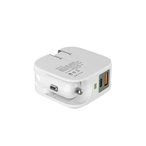 PD 20W Wall/Car Charger 2 in 1 with Dual USB