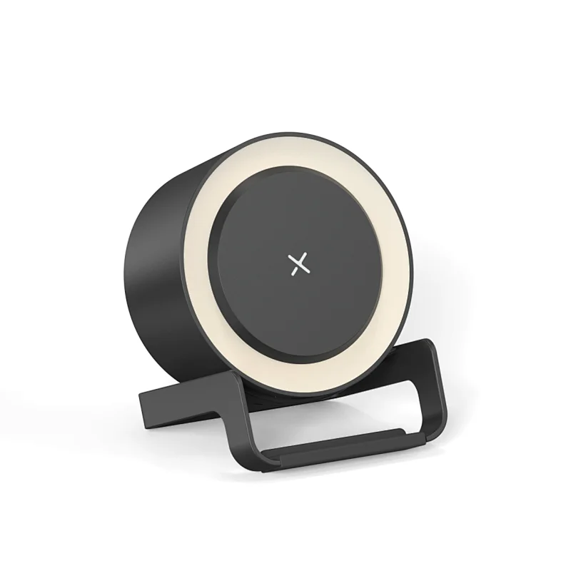 10W Fast Wireless Charger Phone Stand Bluetooth Speaker with Night Lamp