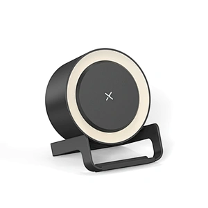 Haut-parleur Bluetooth de support de téléphone de chargeur sans fil rapide de 10W avec la lampe de nuit