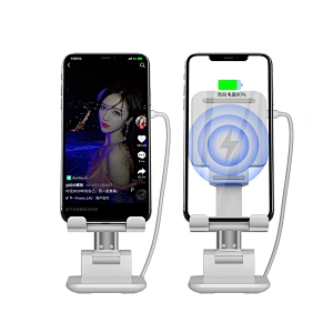 Chargeur sans fil rapide pliable 10W Support de téléphone en métal