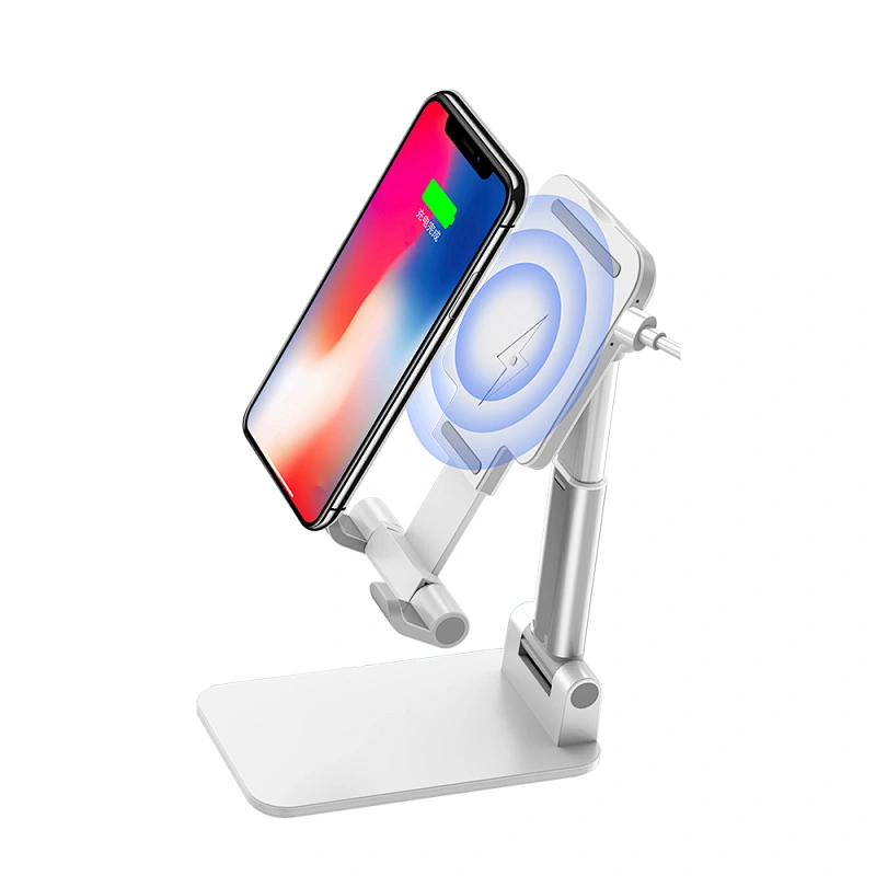 Chargeur sans fil rapide pliable 10W Support de téléphone en métal