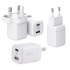 Ultra Mini Size QC3.0+PD 20W Dual Output Travel Charger