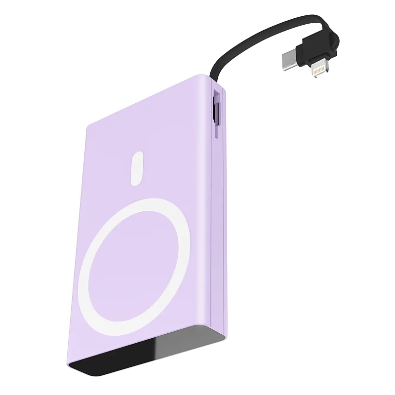 10000mAh Magnetic Wireless Power Bank with Cable