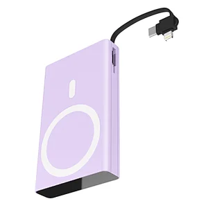 10000mAh Magnetic Wireless Power Bank with Cable