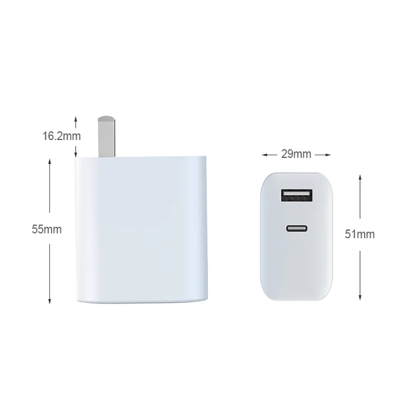65W GaN Technology PD+QC Charger 2 Ports Output