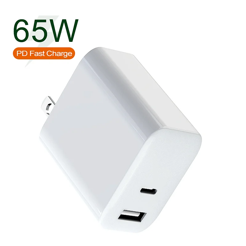 65W GaN Technology PD+QC Charger 2 Ports Output