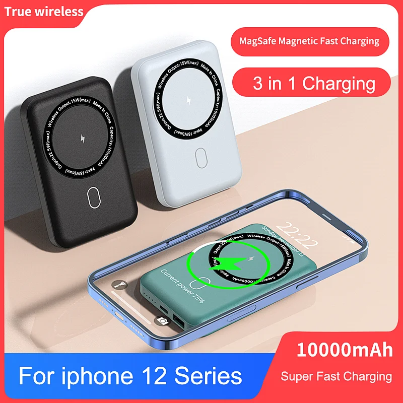 Magnetic Wireless 10000mAh 20W PD+QC Power Bank with Phone Stand