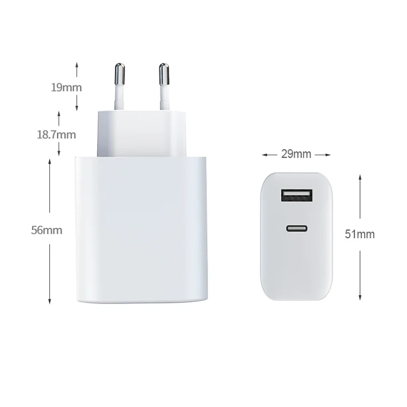 65W GaN Technology PD+QC Charger 2 Ports Output