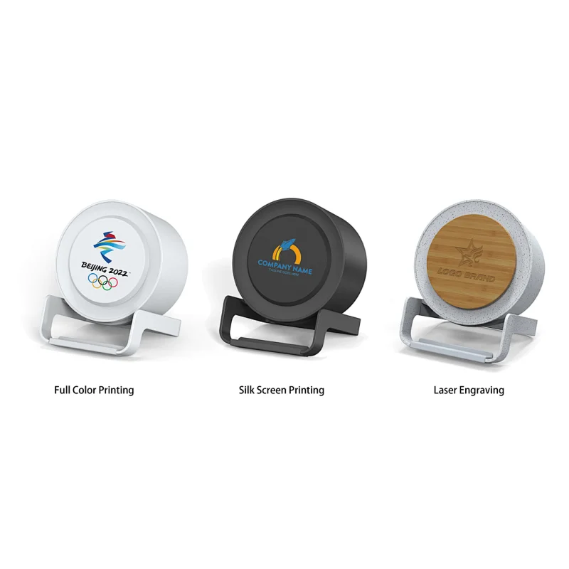 Bluetooth Speaker 10W wireless Charger with Night Lamp