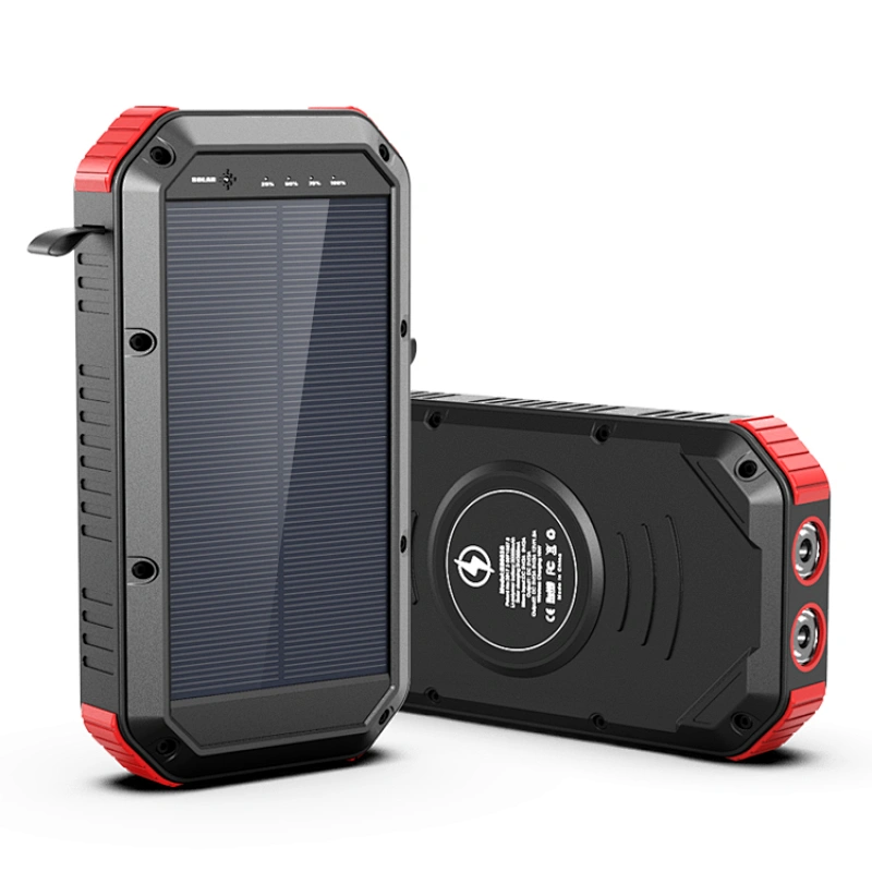 Banque d'alimentation solaire 30000 mAh avec charge rapide et charge sans fil