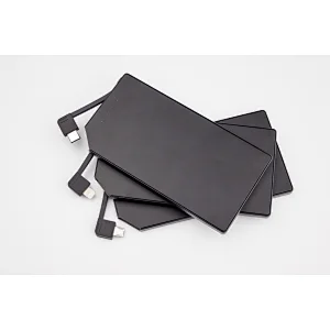 Ultra-thin 5000mAh Power Bank with Integrated cable