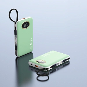 PD 22.5W Fast Charge with built in 2in1 Cable Power Bank
