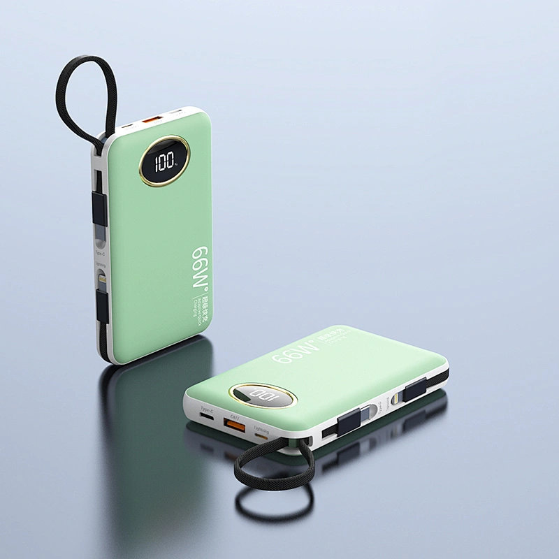 PD 22.5W Fast Charge with built in 2in1 Cable Power Bank