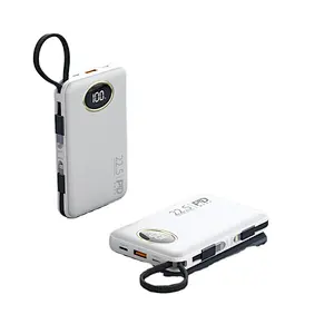 PD 22.5W Fast Charge with built in 2in1 Cable Power Bank