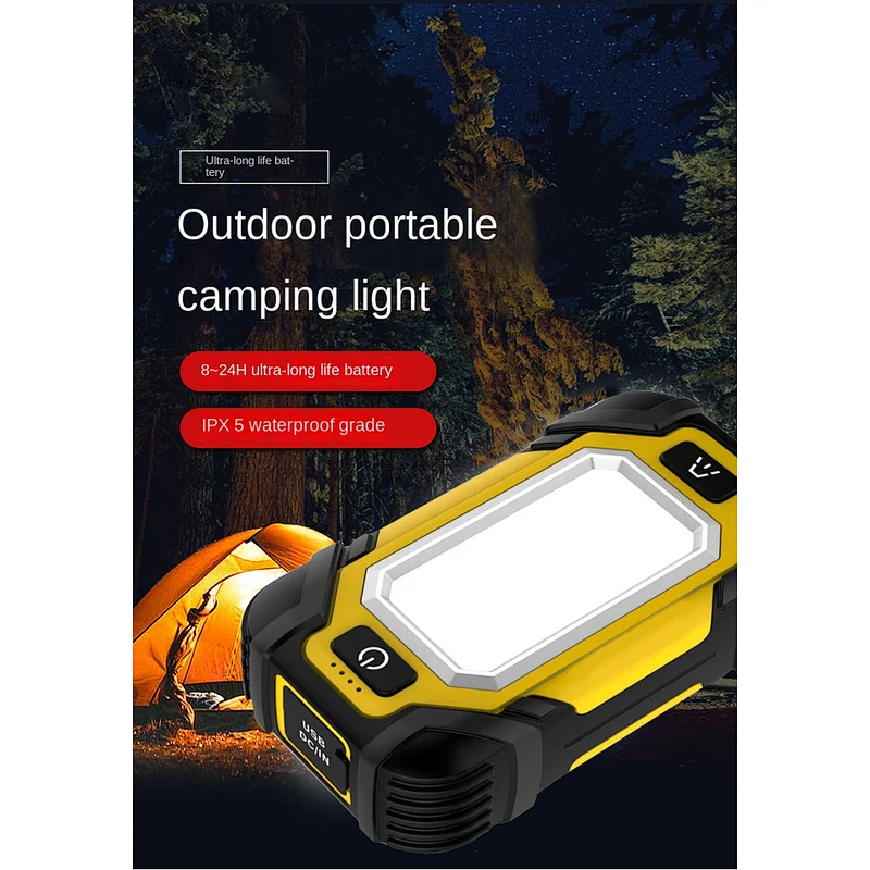 New Rugged Outdoor Magnetic work light with power bank 8000MAH