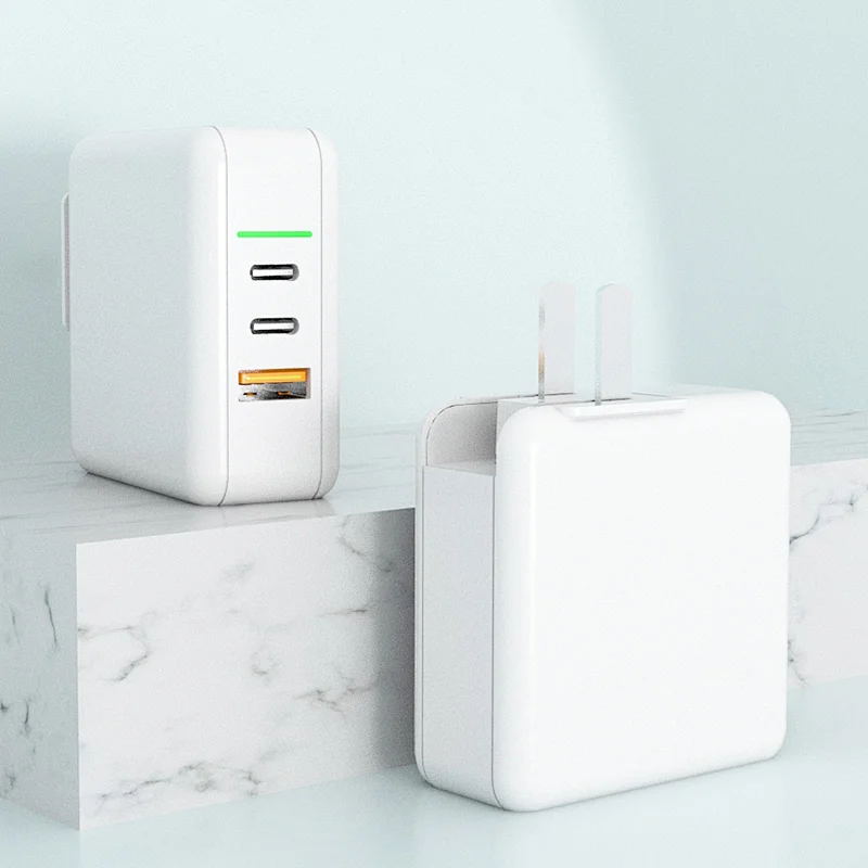 GaN 3 Ports 65w Quick Charge 3.0 Type C Pd Travel Adaptor Charger