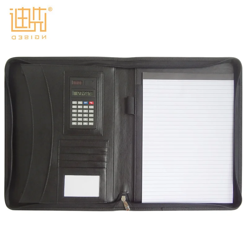 Promotion pu leather padfolio A4 size portfolio file folder