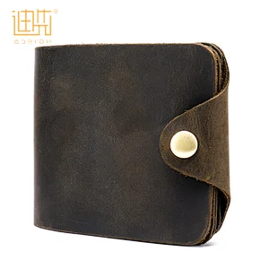 Wallet manufacturer 2 folded man short cowhide leather small purse