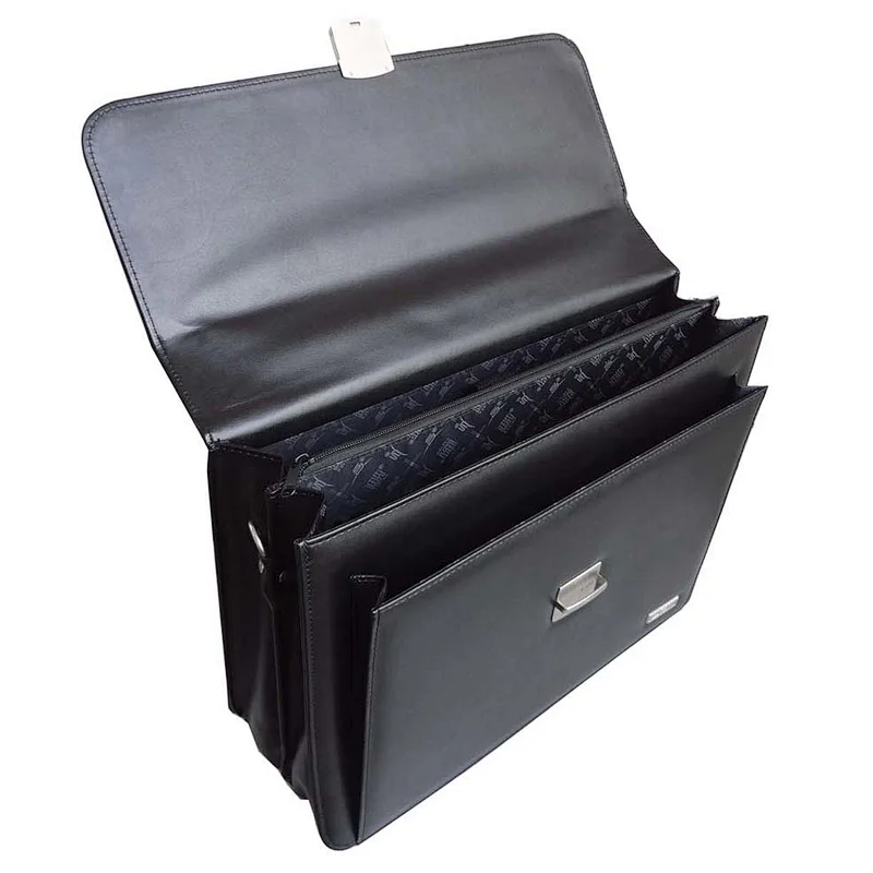Men business shoulder pu leather bag laptop durable latch lock handbag briefcase