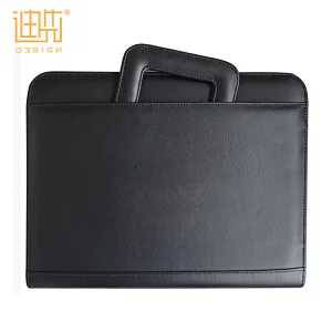 Custom office conference zipper presentation PU leather file folders