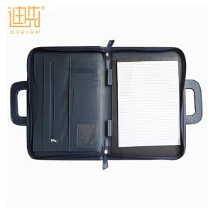 Men's blue a4 file folder portfolio folder with handle