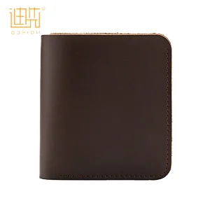 manufacturer coffee color simple and convenient secure cow hide leather wallet