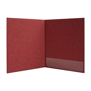 Hot Selling A4 PU Leather Certificate Folder with Clear Protective Cover