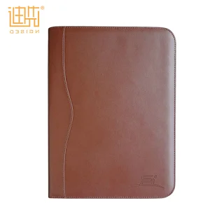 office stationery book document folder a4 portfolio Hot selling business PU leather zipper portfolio