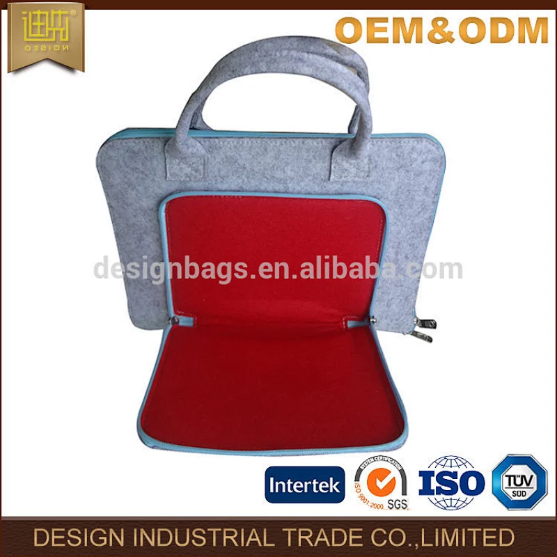 Fashion New Design felt protection laptop bag fashion gray laptop backpack bagfor adults