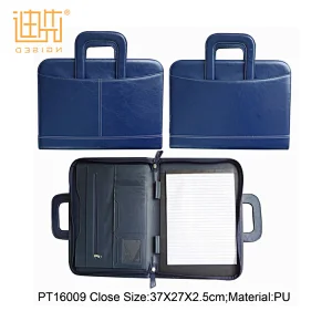 Men's blue a4 file folder portfolio folder with handle