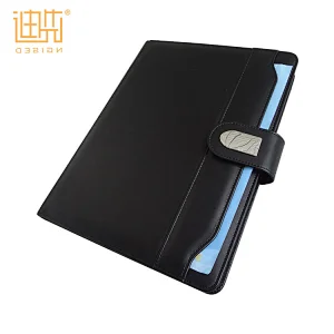 Zipper A4 Leather compendium pu portfolio file folder