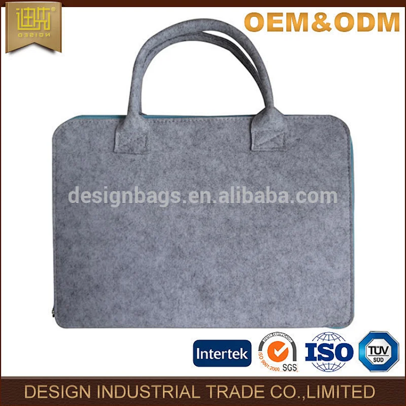 Fashion New Design felt protection laptop bag fashion gray laptop backpack bagfor adults