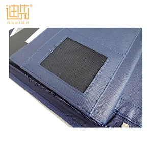 Guangdong Wholesale Business Document Briefcase Blue A4 Conference PU Leather Folder
