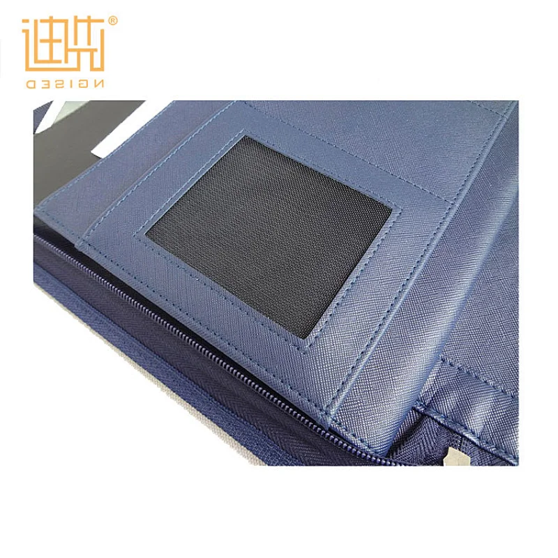 Guangdong Wholesale Business Document Briefcase Blue A4 Conference PU Leather Folder