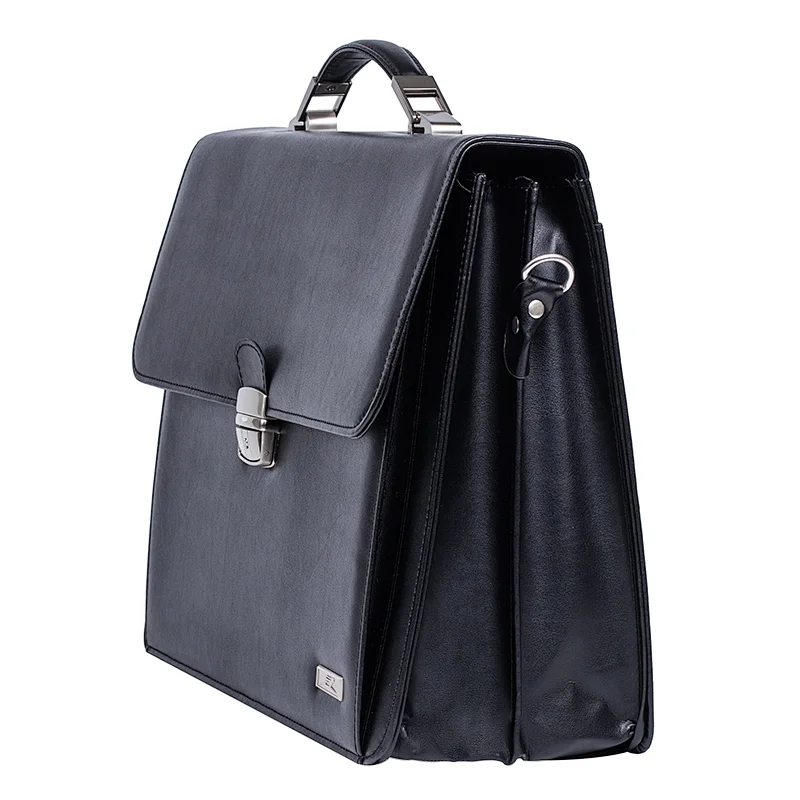 Hot selling business men tote bag fashion pu leather briefcase