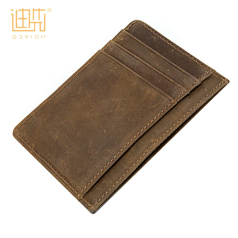 Wholesale new design retro features RFID anti-magnetic cloth anti-theft brush crazy horse leather wallet