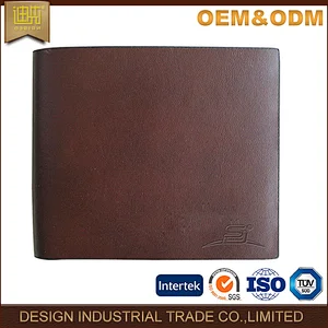 China Custom made logo high quality fashion leather men's wallet