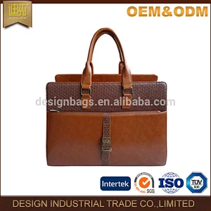 Wholesale China supplier new designer PU leather business Men laptop bag