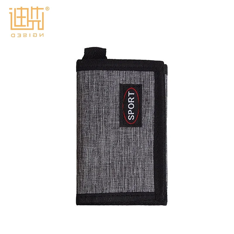 Color custom durable sport card holder zipper mens wallet