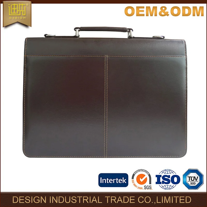 Luxury custom gift executive laptop mens genuine leather briefcase